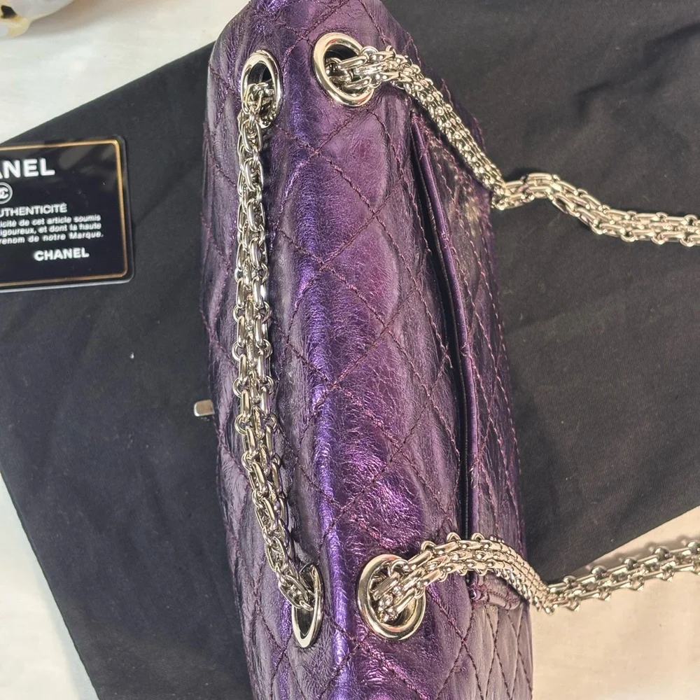 Chanel Metallic Purple Reissue Mini Double Flap - Picture 6 of 16